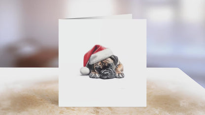 Boxer Christmas Card | Greeting card for dog lover | Single card blank on the inside