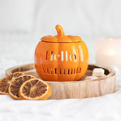 Pumpkin Oil Burner | Hello Autumn | Halloween | Calming Colour