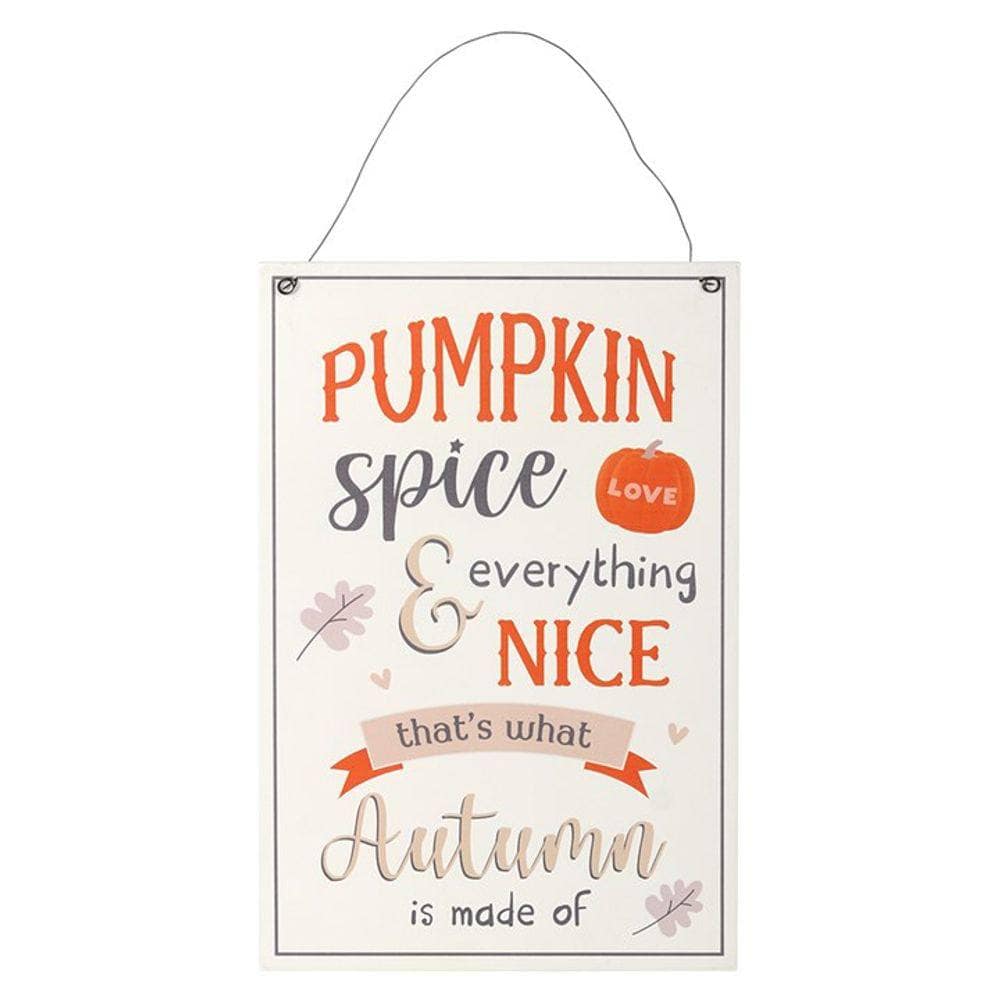 Pumpkin Spice Hanging Sign | Halloween | 30cm | Calming Colour