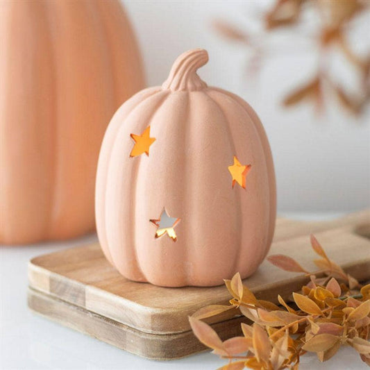 Pumpkin Tealight Holder | 9cm Terracotta | Calming Colour