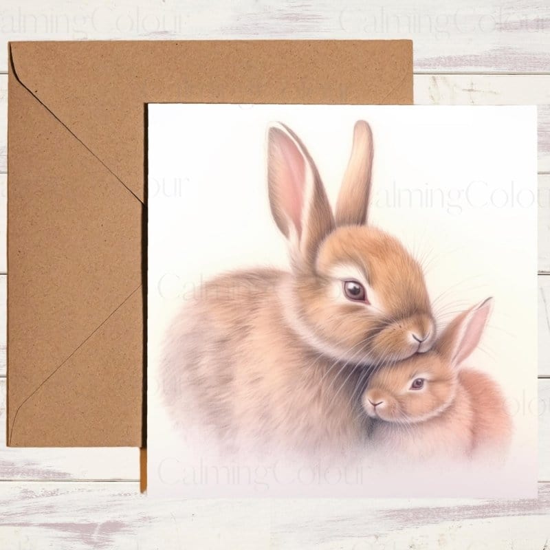 Rabbit Mother's Day | Greeting Card for Mum | Mother's Day Card