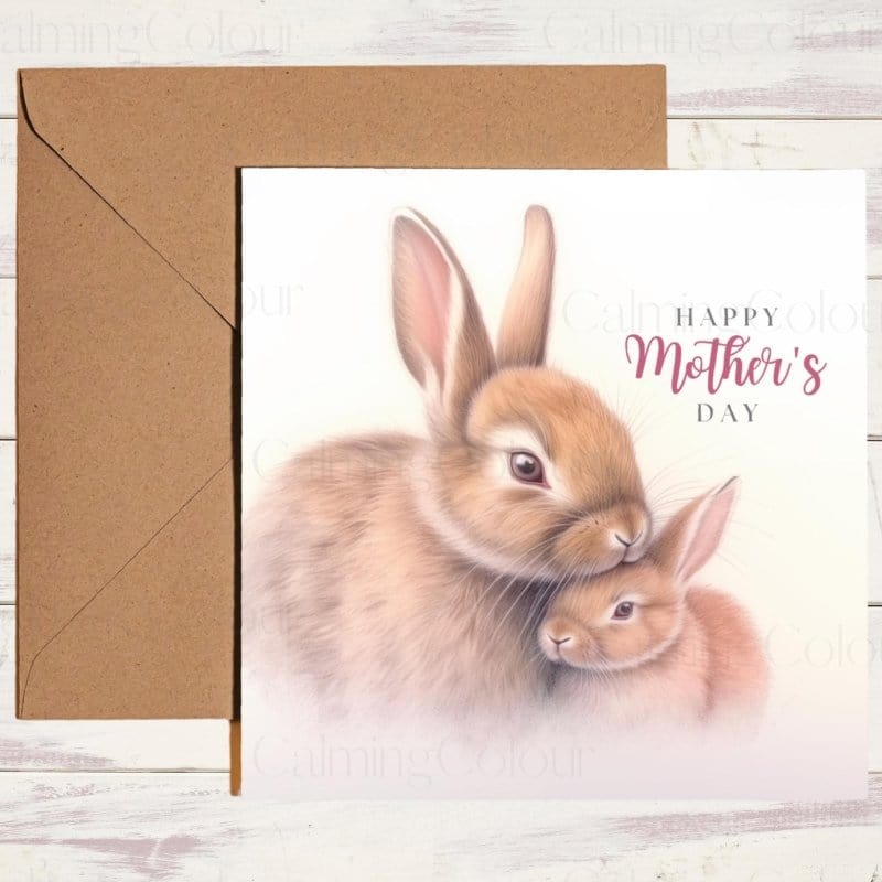 Rabbit Mother's Day | Greeting Card for Mum | Mother's Day Card