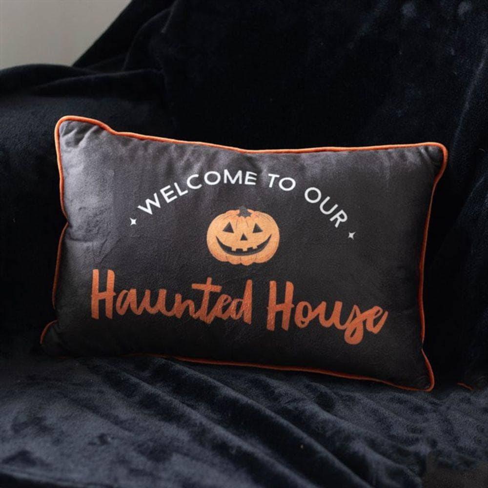 Rectangular Haunted House Cushion | 40cm | Calming Colour