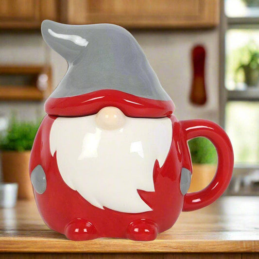 Red and Grey Gonk | Christmas Gift Mug | Calming Colour