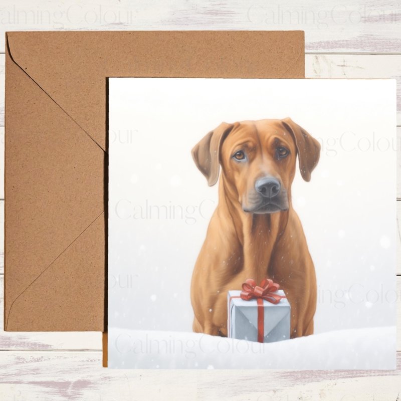 Rhodesian Ridgeback Christmas Card | Dog Lover | Christmas Card