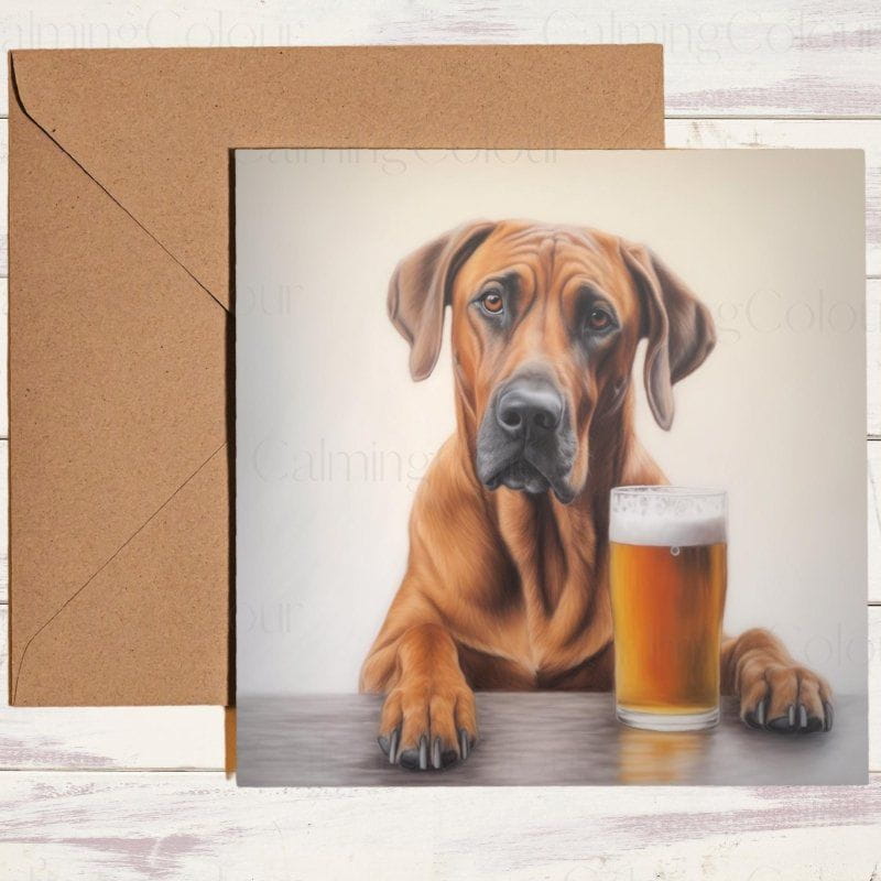 Rhodesian Ridgeback Father's Day Card | Dad With Love | Father's Day