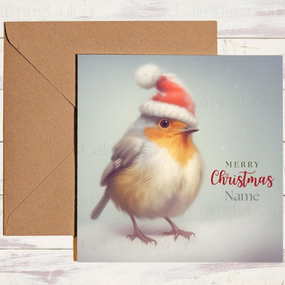 Robin an a Snowy Scene | Christmas Card | Christmas Card