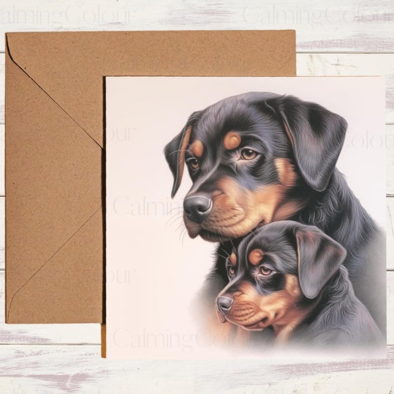 Rottweiler Mother's Day | Greeting Card for Mum | Mother's Day Card