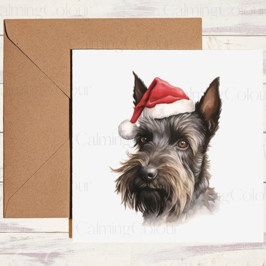 Scottish Terrier Christmas Card | Card for Scottie Dog Lovers | Christmas Card