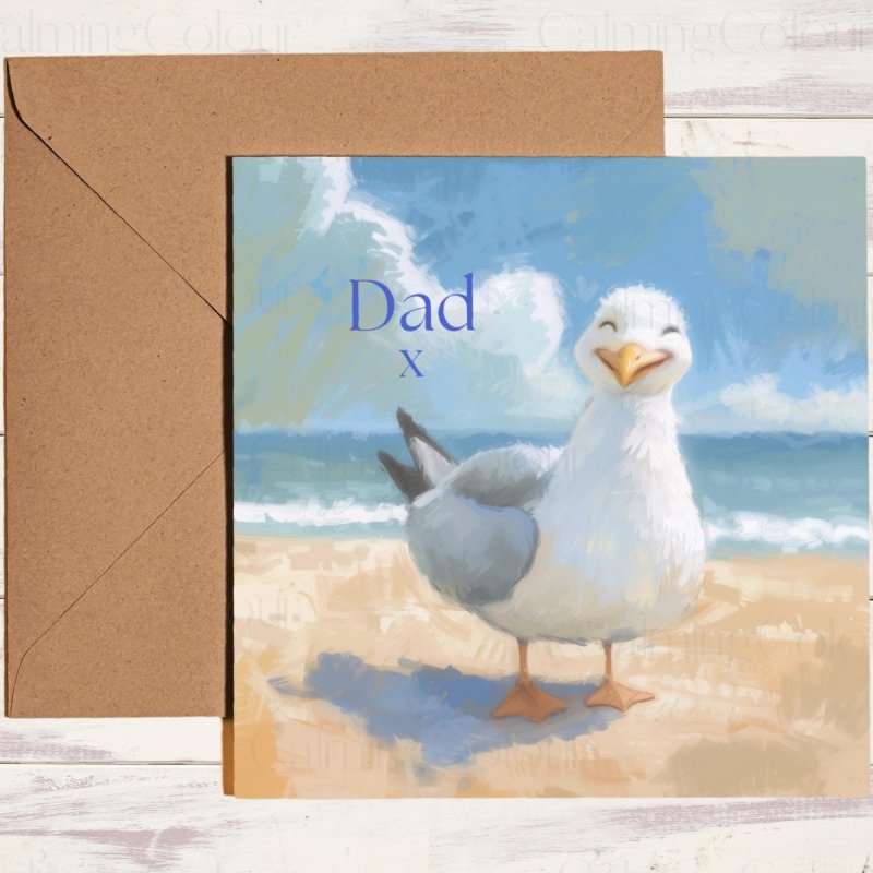 Seagull Father's Day Card | For Dad With Love | Father's Day