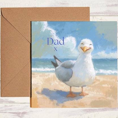 Seagull Father's Day Card | For Dad With Love | Father's Day