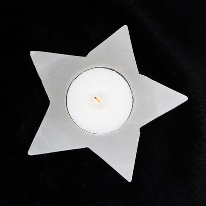 Selenite Star Tealight Holder | Calming Colour