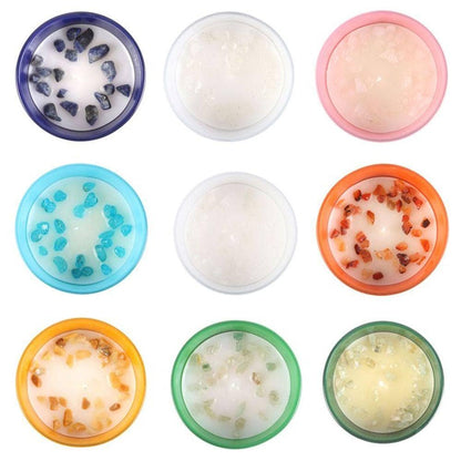 Set of 12 Zodiac Gemstone Candles | Calming Colour