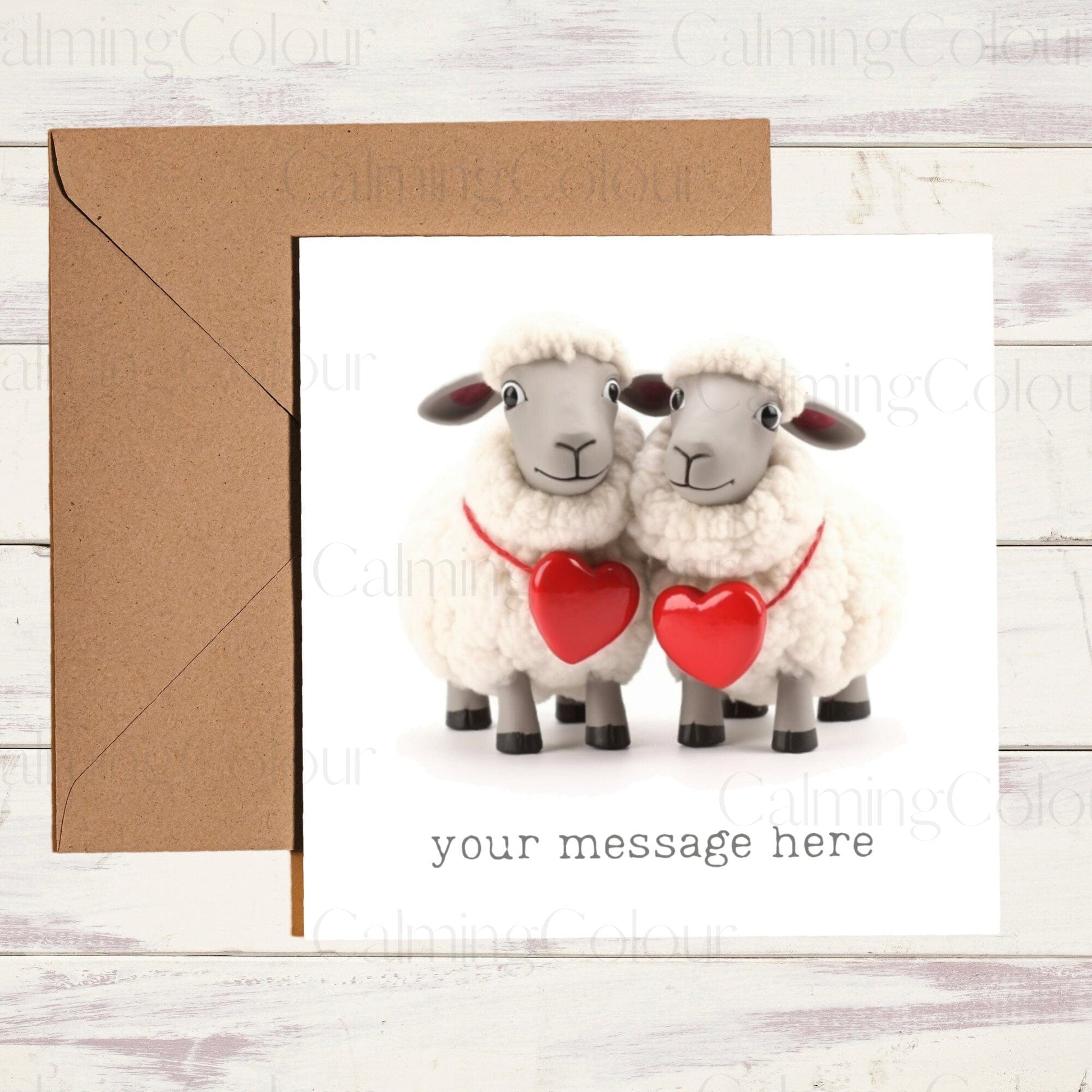 Sheep Greeting Card | Card for Animal Lover | Single Card | Calming Colour