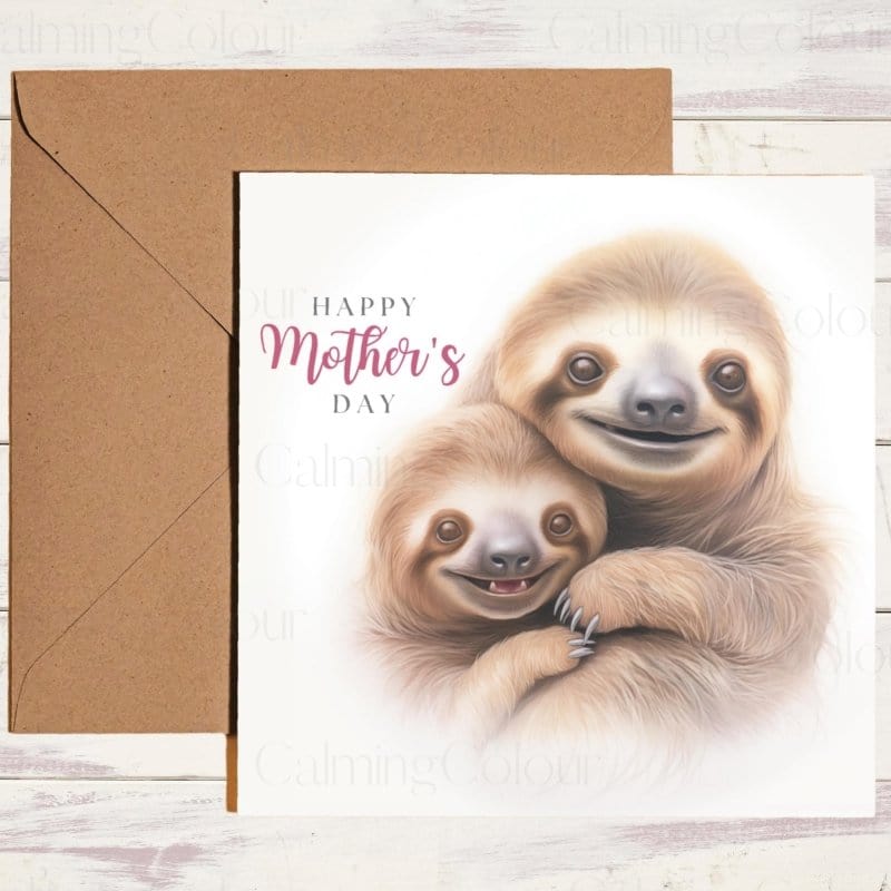 Sloth Mother’s Day | Cute With Love Greeting | Mother's Day Card