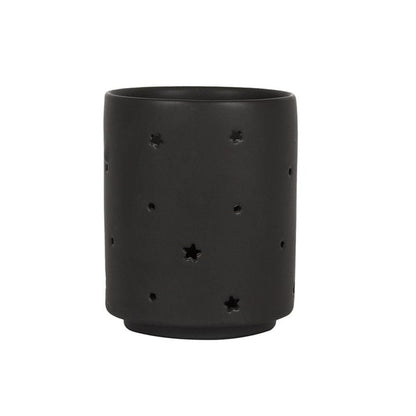 Small Black Triple Moon Cut Out Tealight Holder | Calming Colour