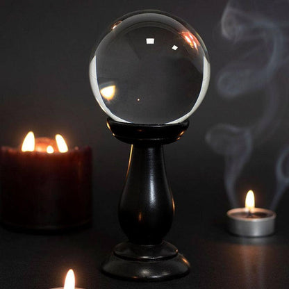 Small Clear Crystal Ball on Stand | 19cm | Calming Colour