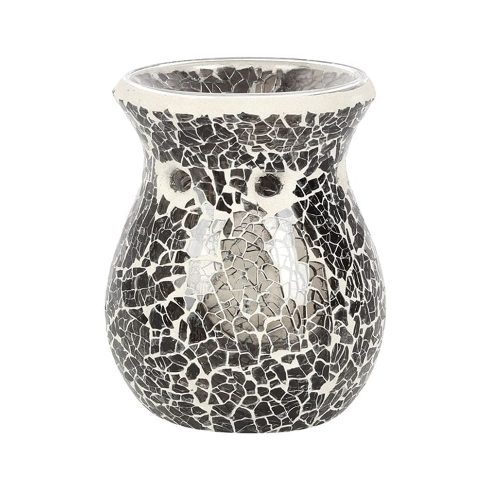 Small Gunmetal Grey Crackle Oil Burner | Calming Colour