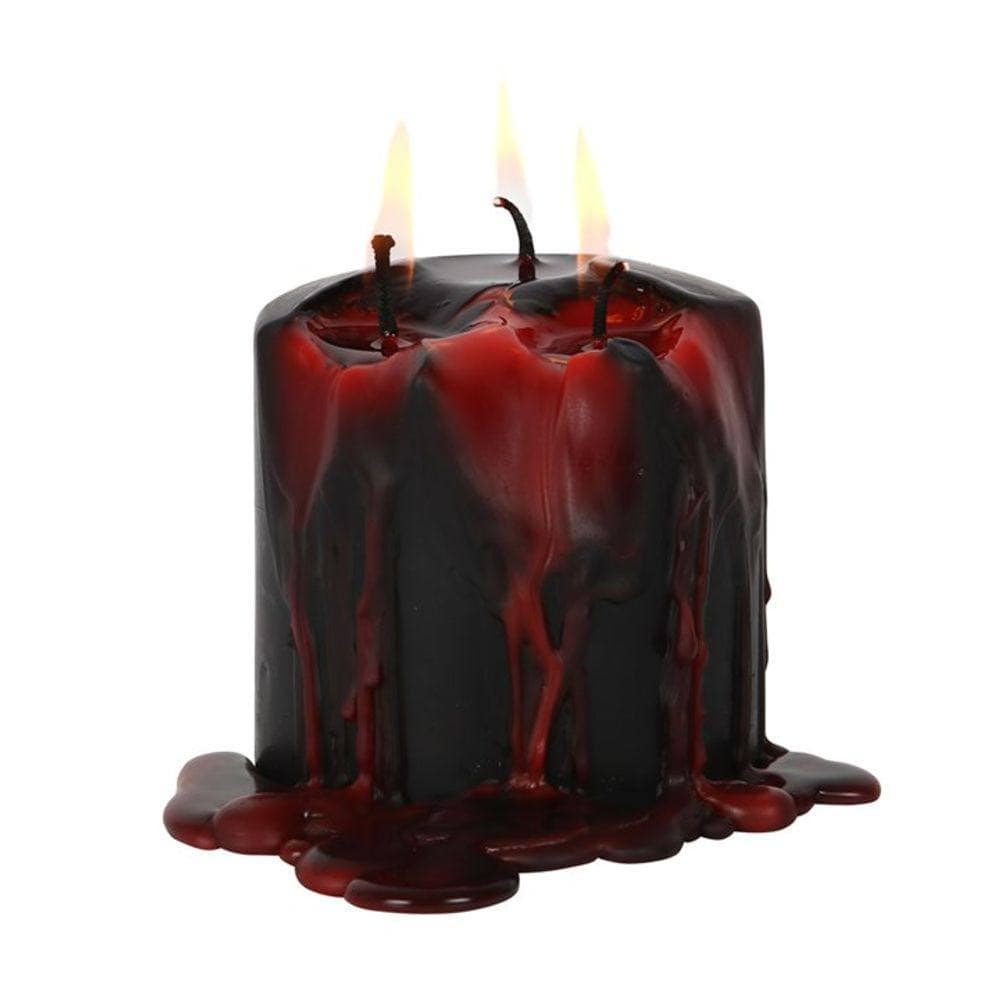 Small Vampire Blood Pillar Candle | Calming Colour