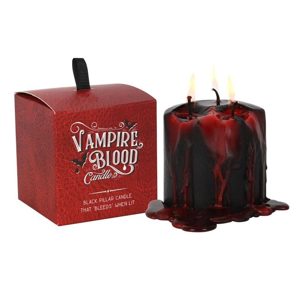 Small Vampire Blood Pillar Candle | Calming Colour