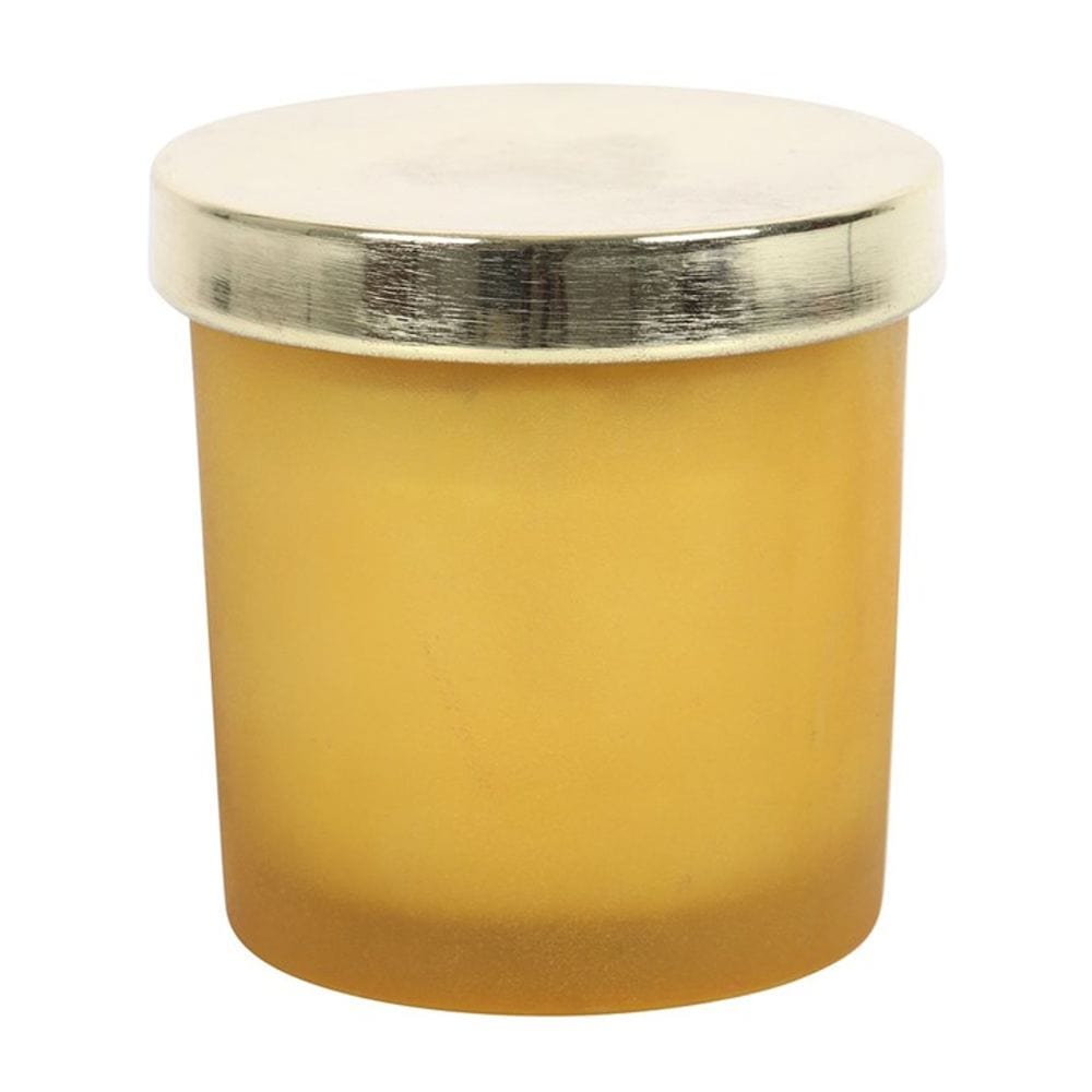 Solar Plexus Chakra Lemon Crystal Chip Candle | Calming Colour