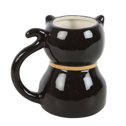 Spooky Black Cat Shaped Mug | Calming Colour