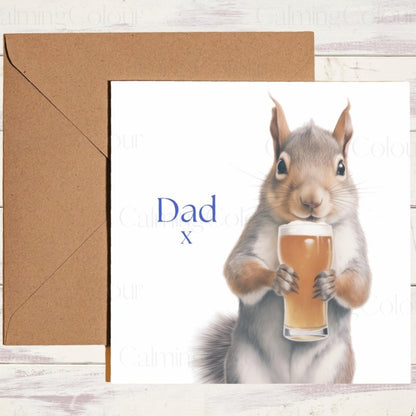 Squirrel Father's Day Card | For Dad With Love | Father's Day