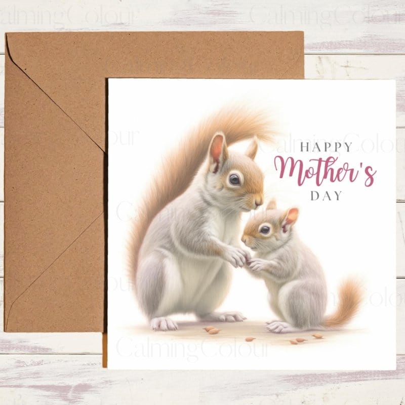 Squirrel Mother's Day Card | Greeting Card for Mum | Mother's Day Card