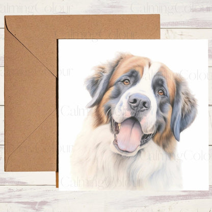 St. Bernard Father's Day Card | Calming Colour