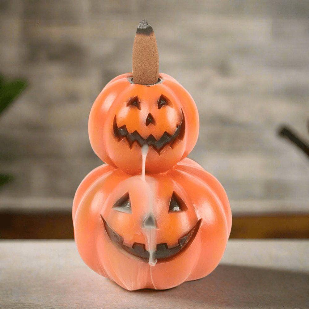 Stacked Pumpkins Backflow Incense Burner | Calming Colour