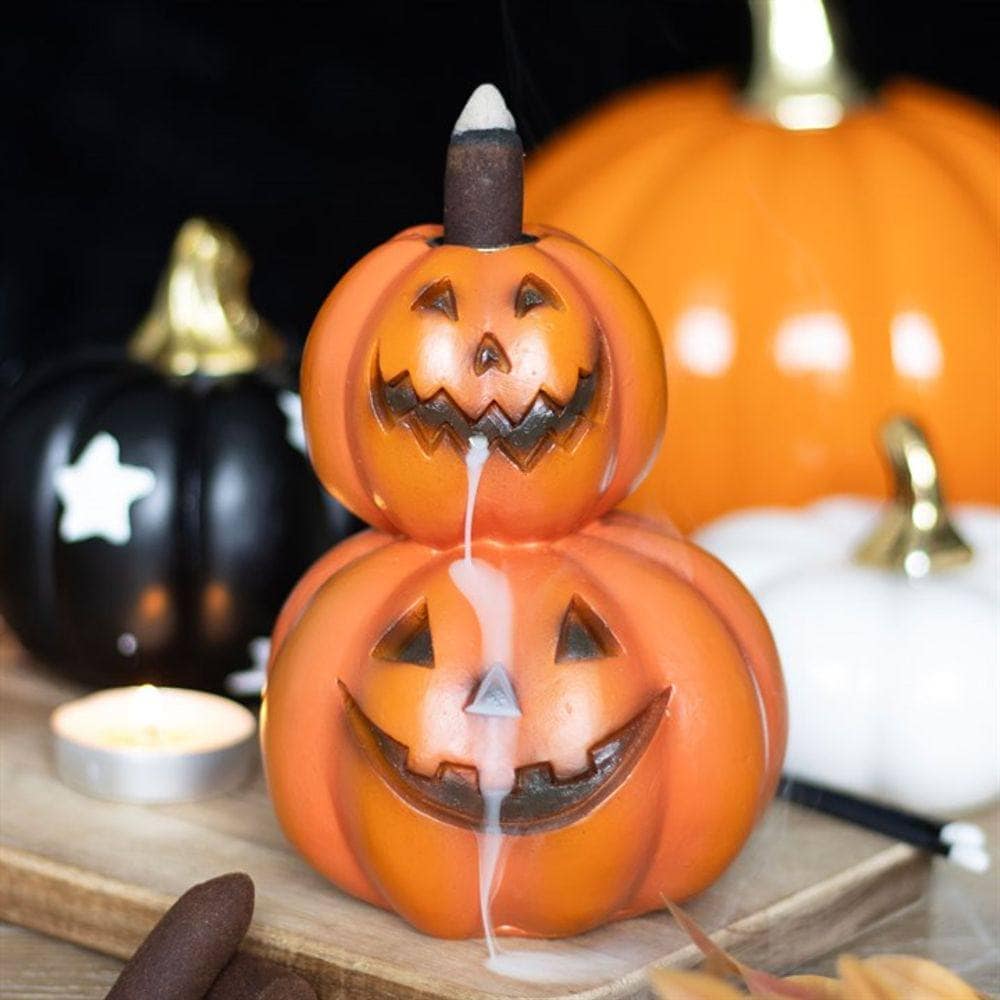 Stacked Pumpkins Backflow Incense Burner | Calming Colour