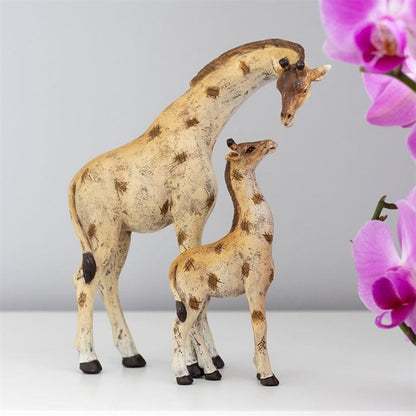 Stand Tall Giraffe Mother and Baby Ornament | Calming Colour