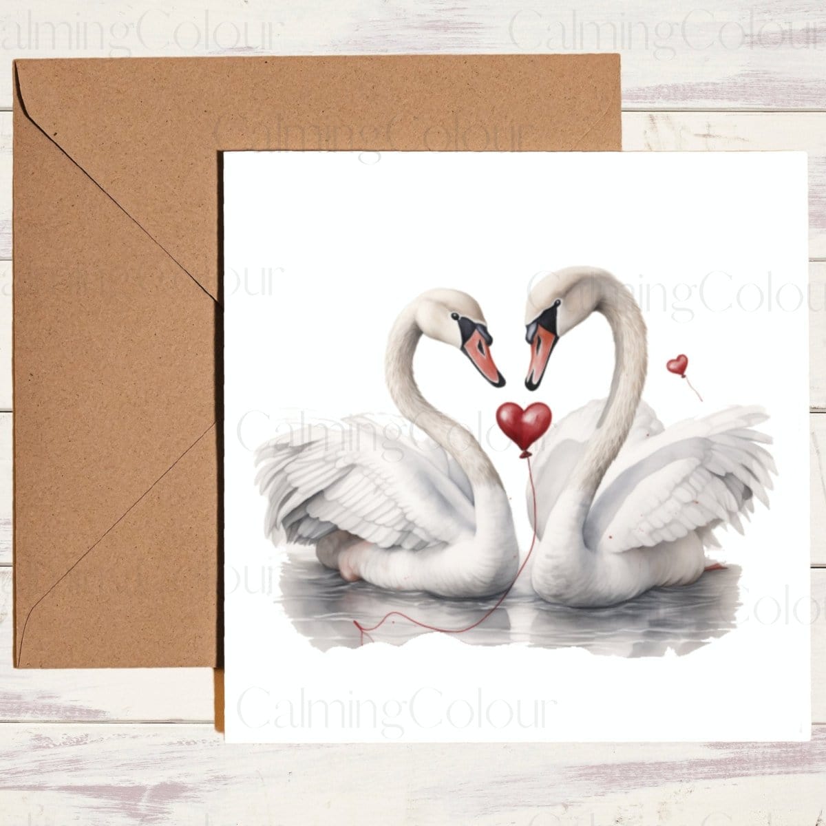 Swan Greeting Card | Single Card | Calming Colour