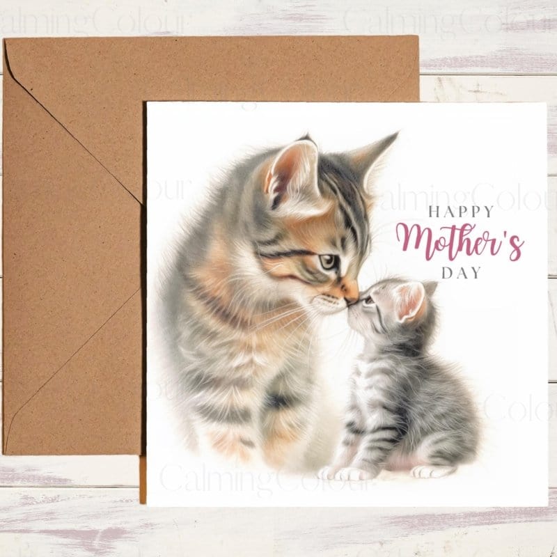 Tabby Cat Mother’s Day | Cute Greeting for Mum | Mother's Day Card