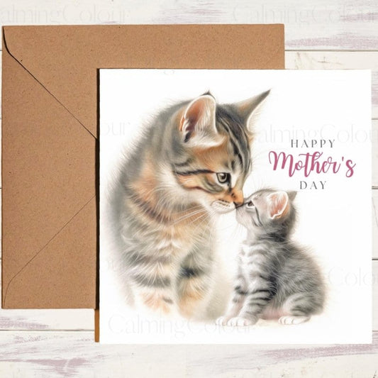 Tabby Cat Mother’s Day | Cute Greeting for Mum | Mother's Day Card