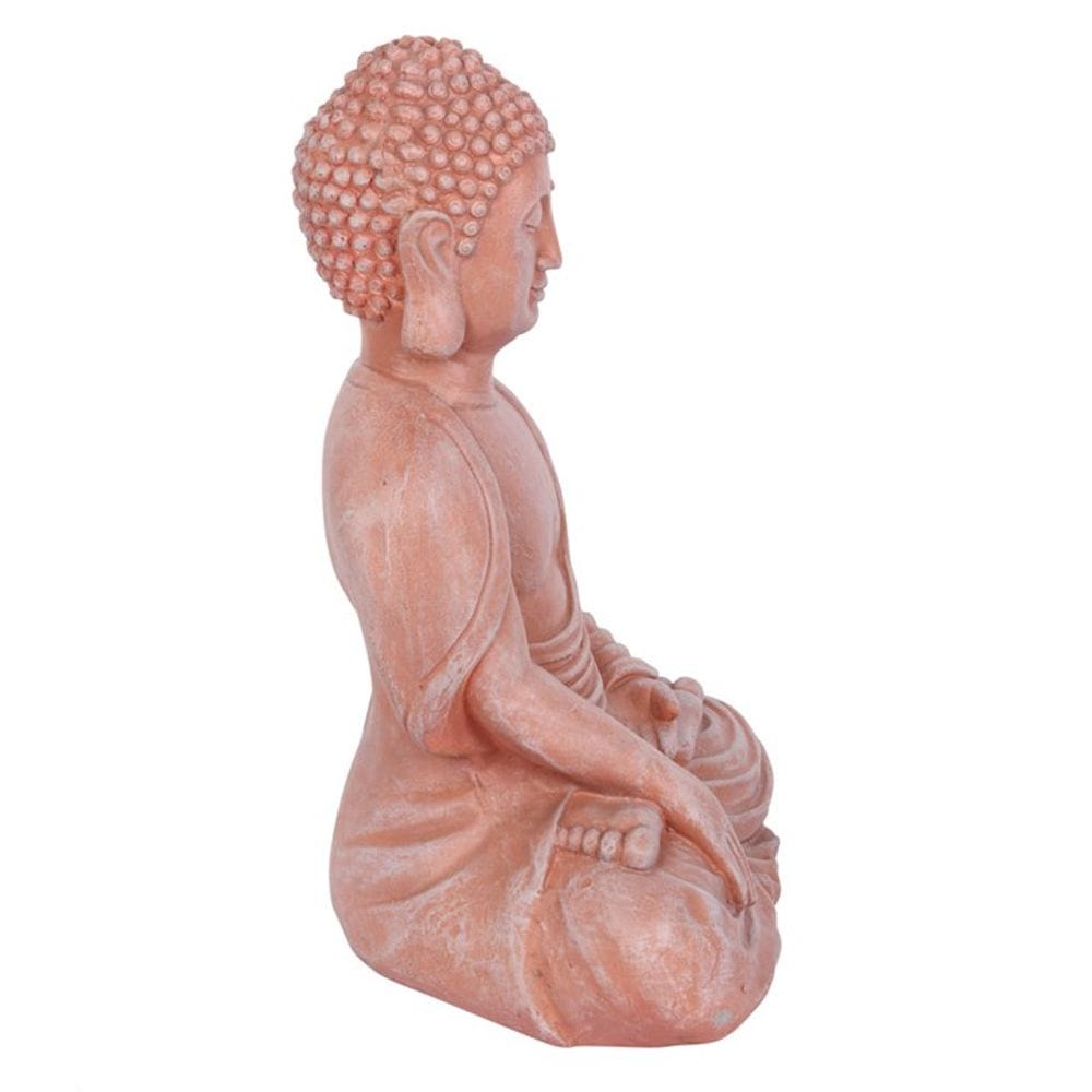 Buddha Statue Sitting (52cm) | Terracotta Effect | Calming Colour