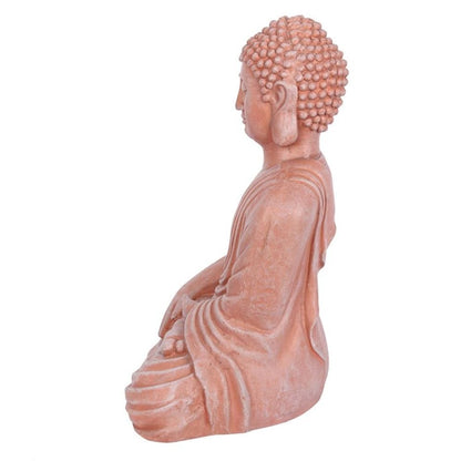 Buddha Statue Sitting (52cm) | Terracotta Effect | Calming Colour