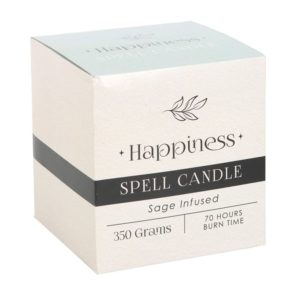 Sage Infused Happiness Spell Candle | Calming Colour