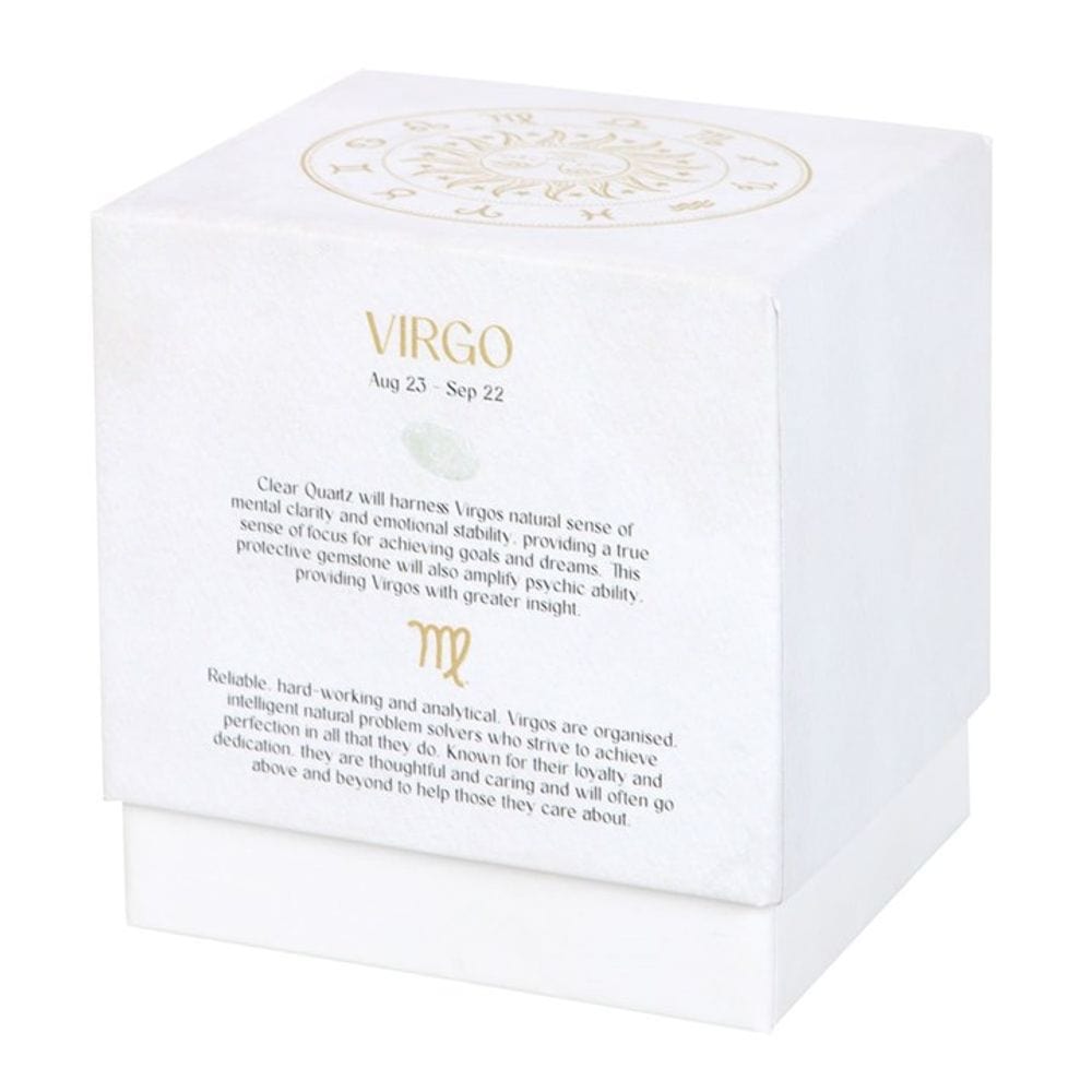 Virgo Sandalwood & Patchouli Gemstone Zodiac Candle | Calming Colour