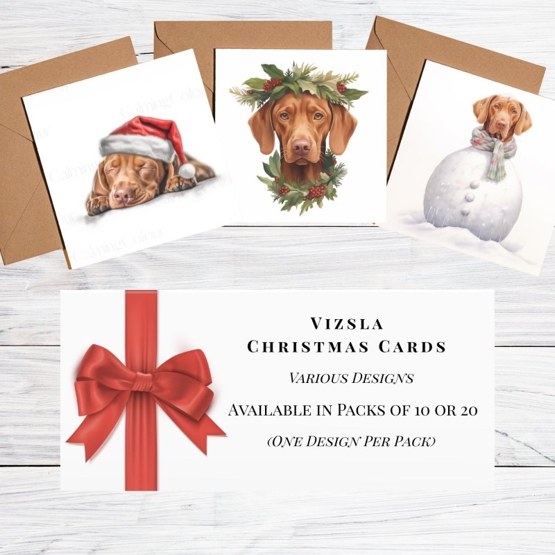 Vizsla Christmas Card MultiPack (10 or 20) | Card Multipack
