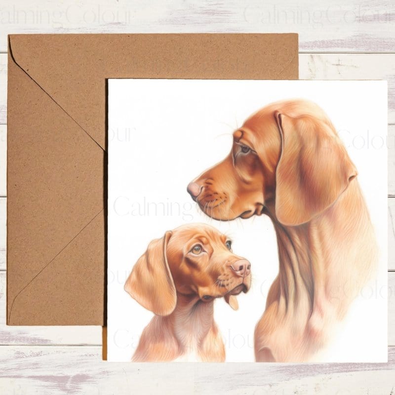 Vizsla Mother's Day Card | Dog Greeting Card for Mum | Mother's Day Card