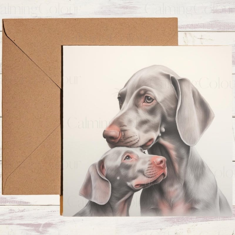 Weimaraner Mother's Day | Dog Greeting Card for Mum | Mother's Day Card