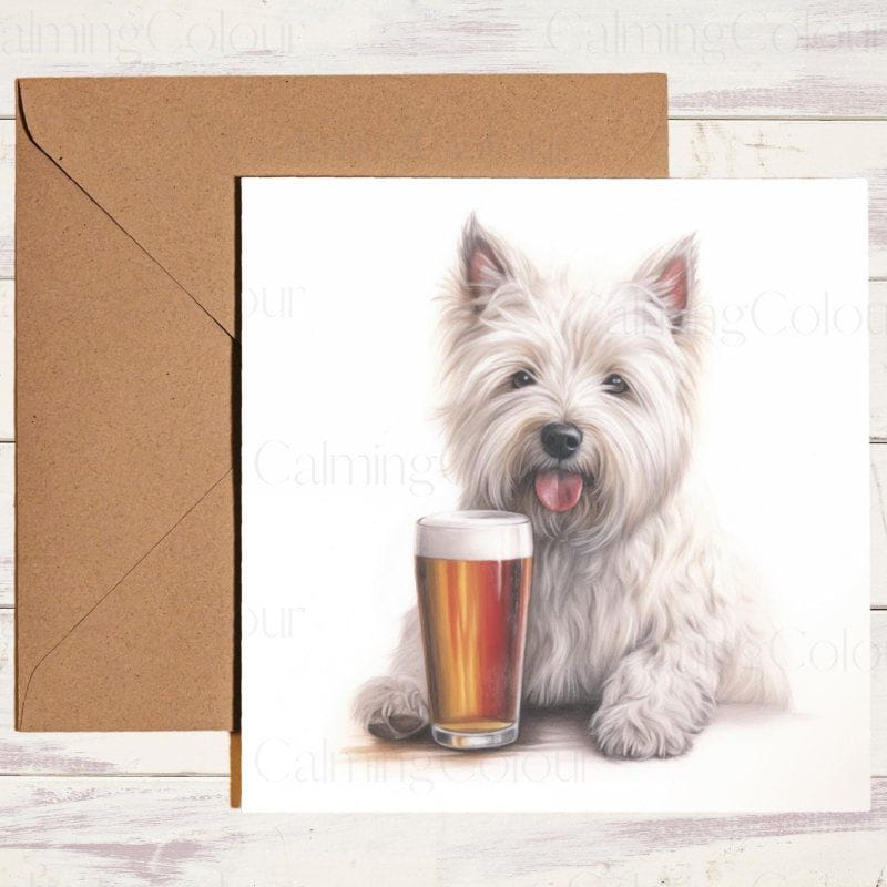 West Highland Terrier Father's Day Card | With Love | Father's Day