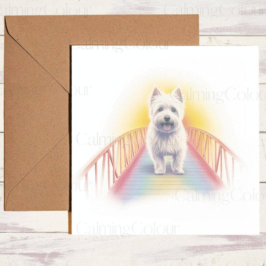 West Highland Terrier Memorial Card | Remembrance | Rainbow Bridge | Memorial Card