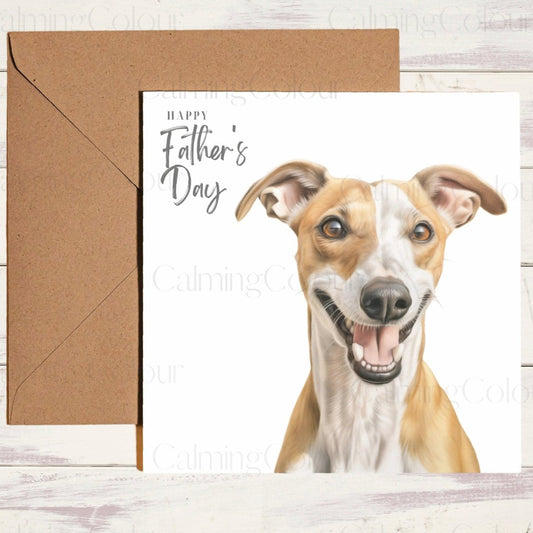 Whippet Father's Day Card | Single Card | Calming Colour