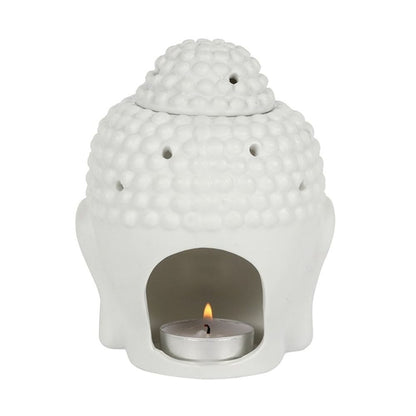 White Buddha Head Oil Burner | Calming Colour