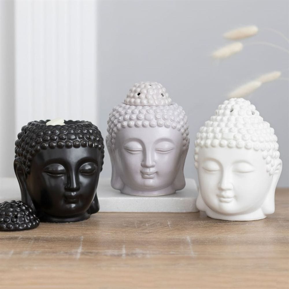 White Buddha Head Oil Burner | Calming Colour