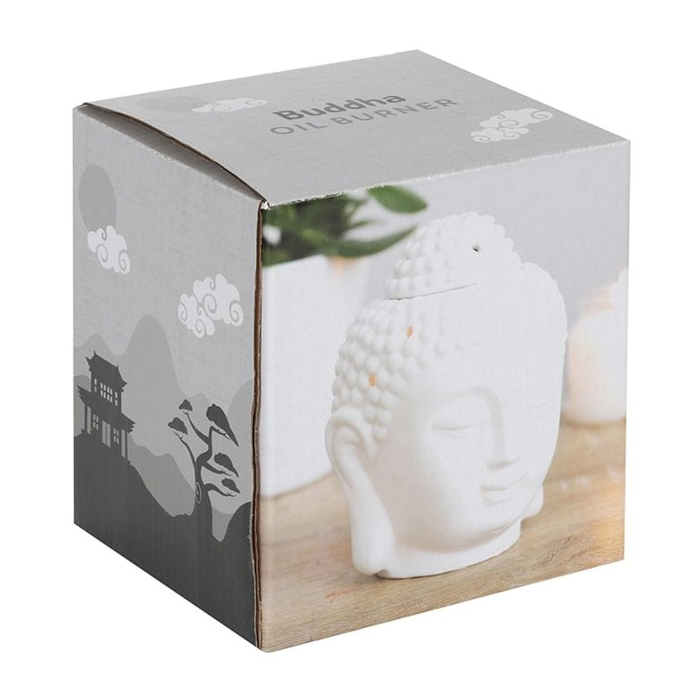 White Buddha Head Oil Burner | Calming Colour