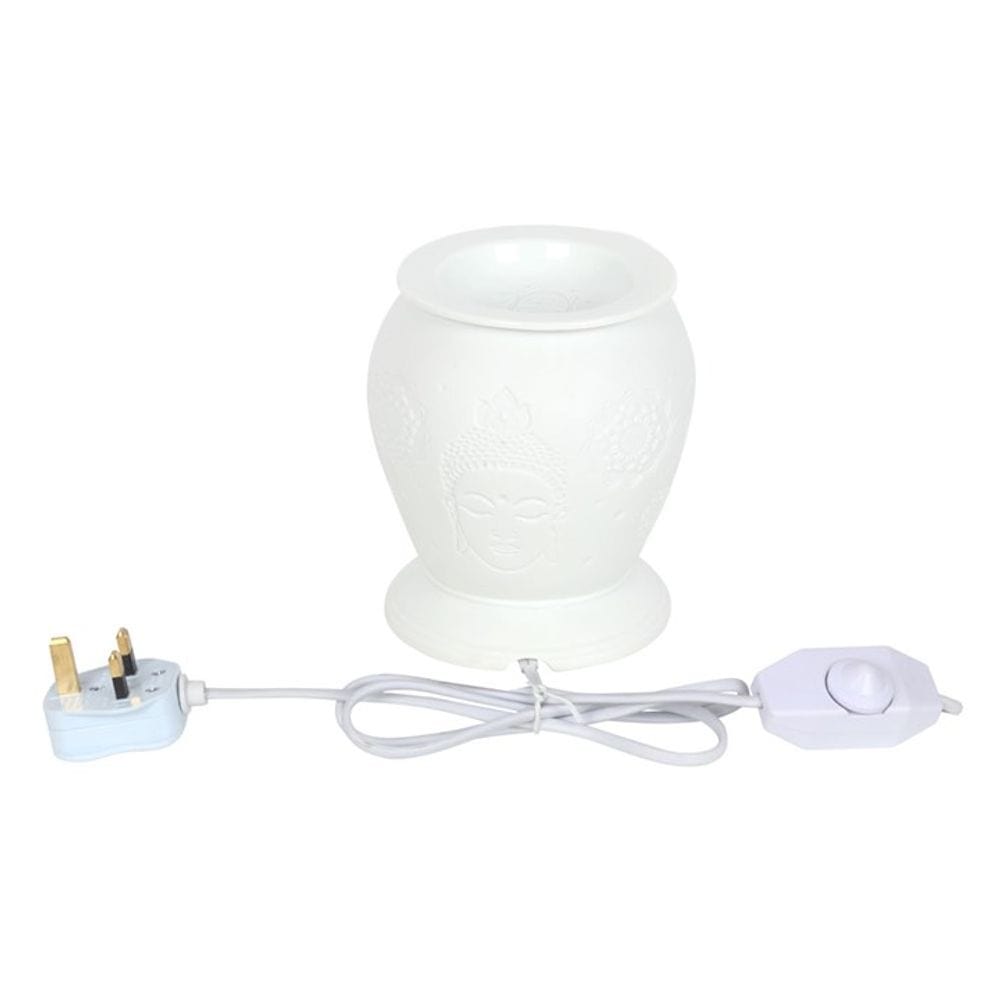 White Ceramic Buddha Electric Oil Burner | Calming Colour