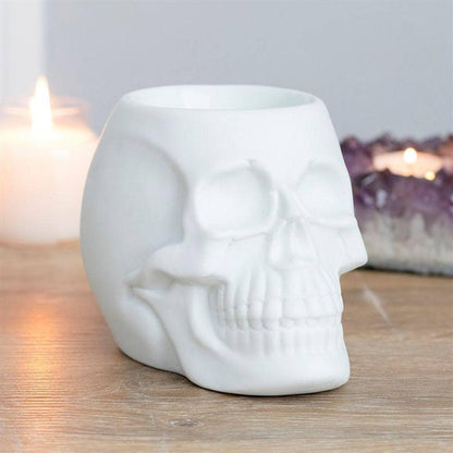 White Skull Oil Burner | Calming Colour